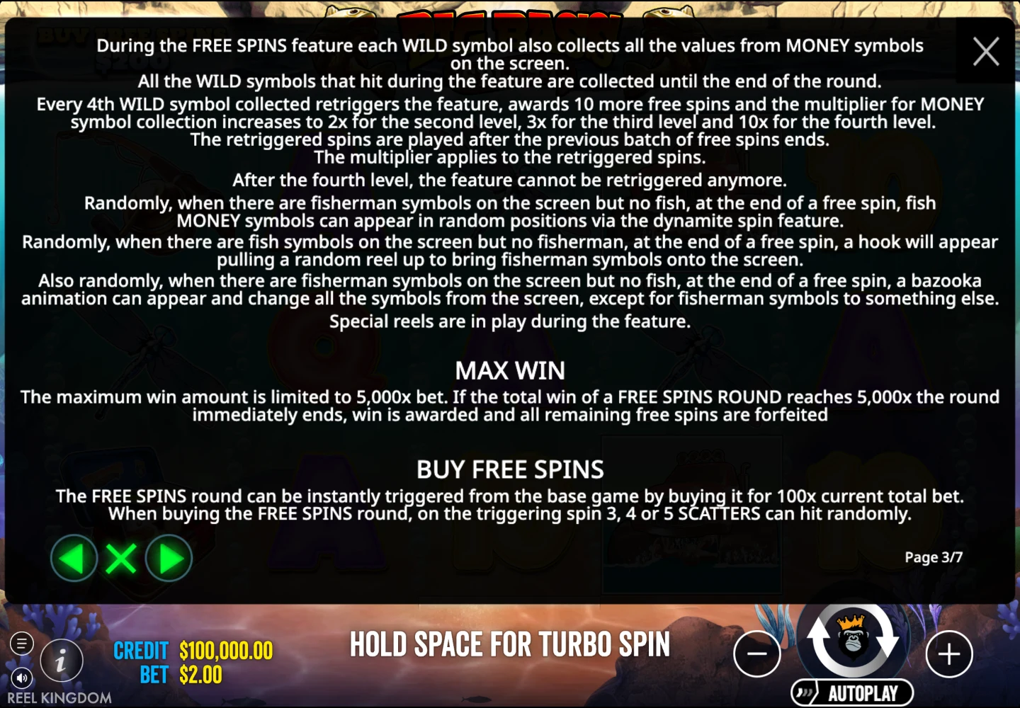 Splash help page describing wild collection and retriggers
